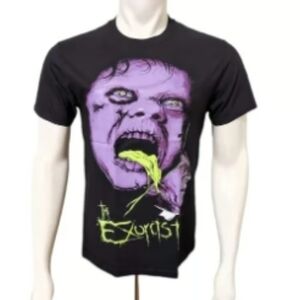 The Exorcist Black and Purple Graphic T-Shirt
